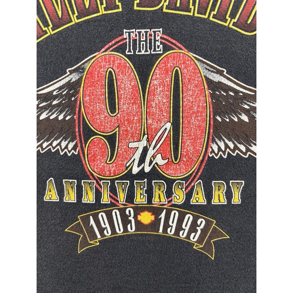 Vintage 1993 Harley Davidson Single Stitch Men's XL 90th Anniversary Tulsa, OK - Picture 4 of 9